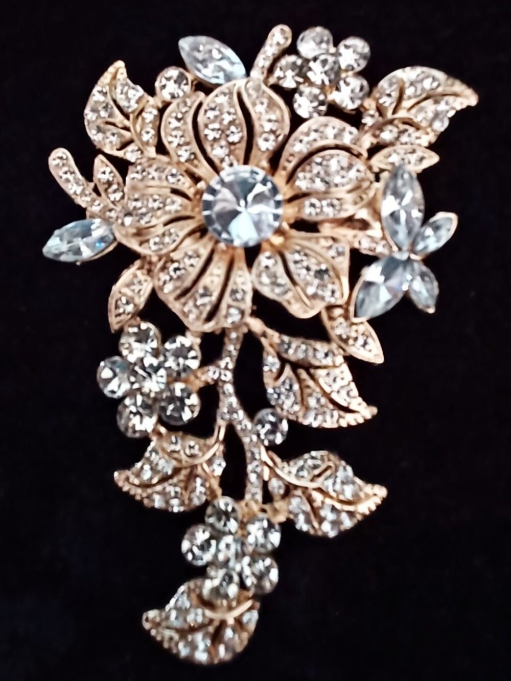 Stunning 3" Flower Brooch